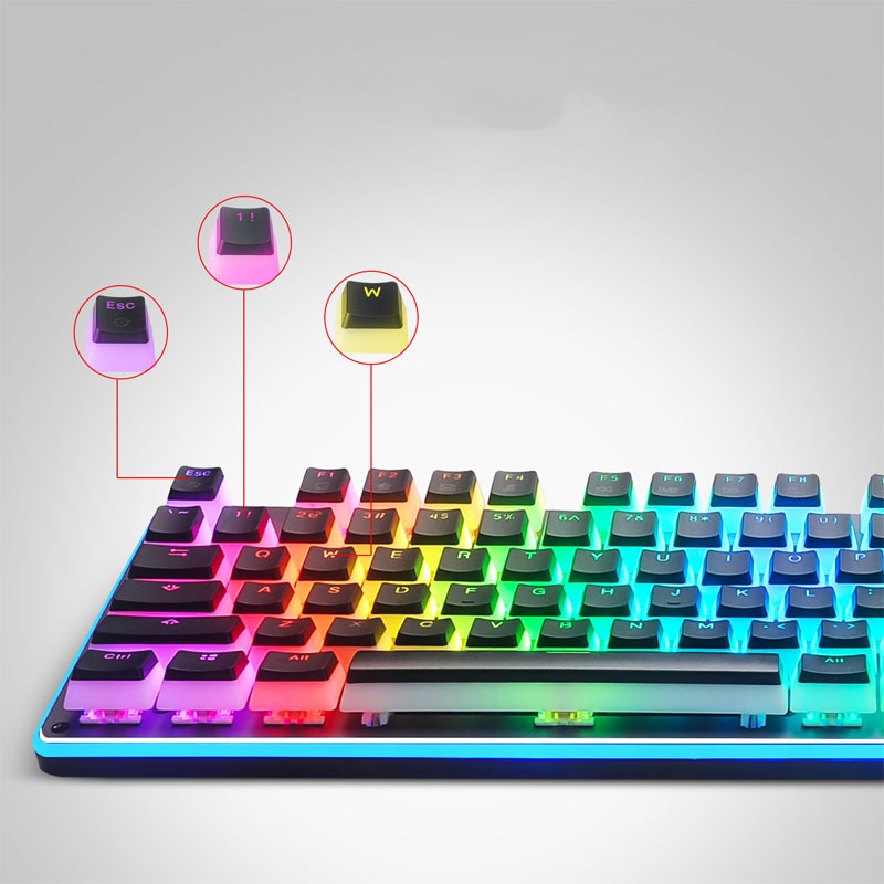 Pudding Keycaps PBT Doubleshot OEM for Mechanical Keyboards gadgets