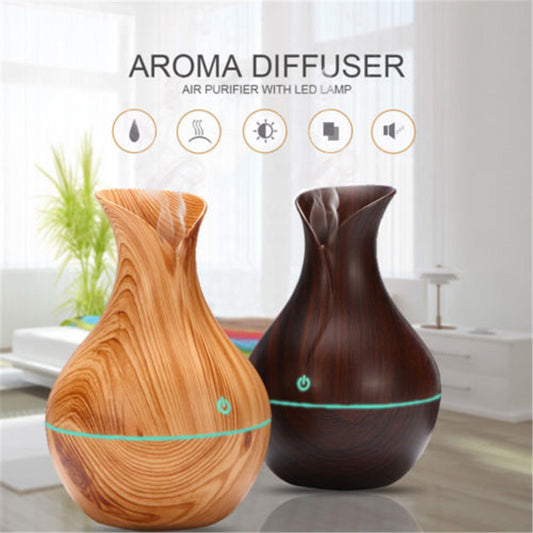 Vase Shape Wood Grain Humidifier gadgets
